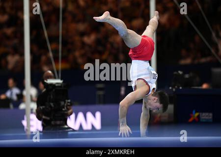 Leo Saladino (France). European Championships Munich 2022: Artistic Gymnastics, Floor Stock Photo