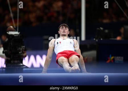 Leo Saladino (France). European Championships Munich 2022: Artistic Gymnastics, Floor Stock Photo