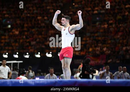 Leo Saladino (France). European Championships Munich 2022: Artistic Gymnastics, Floor Stock Photo