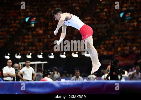 Leo Saladino (France). European Championships Munich 2022: Artistic Gymnastics, Floor Stock Photo