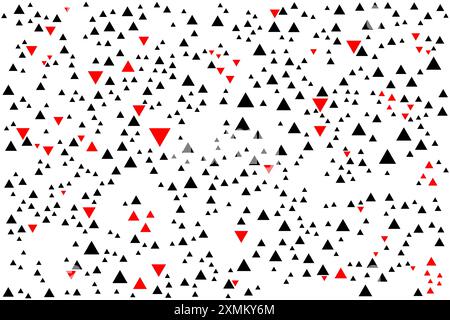 Triangles shapes are different sizes and have a seamless background pattern for commercials. Stock Vector