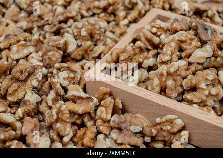 Walnuts close-up. Healthy eating. Stock Photo