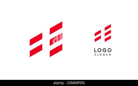 Abstract red geometric letter A with parallel lines. Stripes modern logotype concept, futuristic design for an innovative company, minimalist sporty Stock Vector