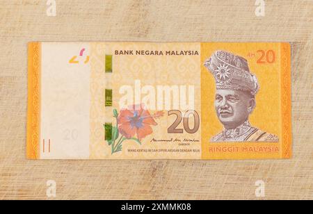Twenty malaysian Ringgit banknote on a white background Stock Photo - Alamy