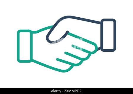 Collaboration icon. handshake icon. icon related to innovation . line icon style. business elements vector illustration Stock Vector