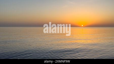 sunset over the sea Stock Photo