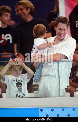 Dustin Lance Black, husband of Great Britain's Tom Daley, during the ...