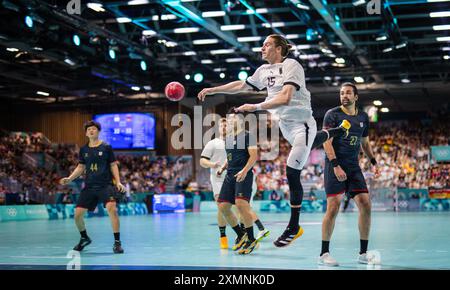 Paris, France. 29th Jul 2024.  Juri Knorr (GER) Paris 2024 Olympic Games Handball Japan vs Germany  Japan vs Deutschland Olympische Spiele 29.07.2024   Credit: Moritz Muller/Alamy Live News Stock Photo