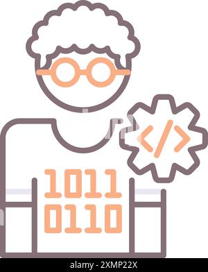 Coder Man Stock Vector
