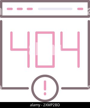 Error 404 Stock Vector