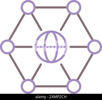 Global Network Stock Vector