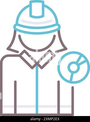Software Engineer Woman Stock Vector