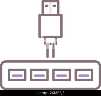USB Hub Stock Vector