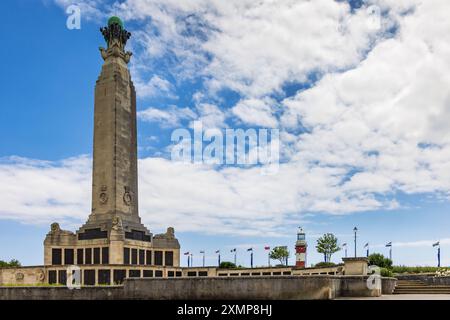 The Plymouth Naval Memorial on Plymouth Hoe, Devon, designed by Sir Robert Lorimer in 1924. Stock Photo