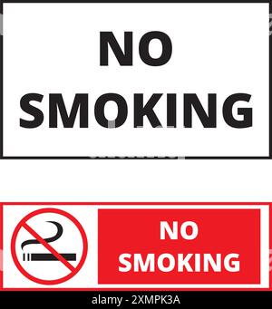 No smoking banners on a white background Stock Vector