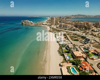 Aerial view of La Manga del Mar Menor, Region of Murcia, Spain. High quality photo Stock Photo