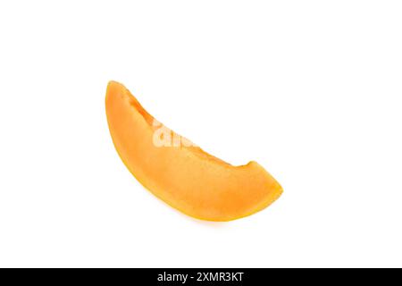 Slice of a melon isolated on white background. Stock Photo
