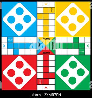 Classic family ludo board game Stock Vector
