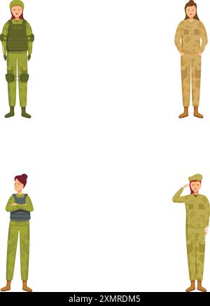 Illustration of military figures in various uniforms, depicting ...