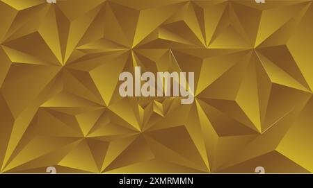 Golden Colour Polygonal Background Stock Vector