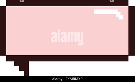 Pixelated speech bubble with an empty dialogue box, inviting you to fill it with your own message Stock Vector