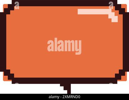 Pixel art speech bubble is offering space for your message Stock Vector