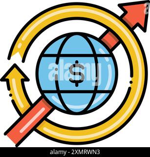 Circular Vs Linear Economy Stock Vector