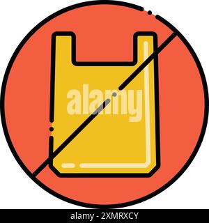 No Plastic Stock Vector