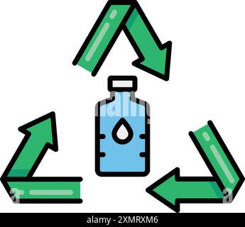 Recycled Plastic Bottle Stock Vector