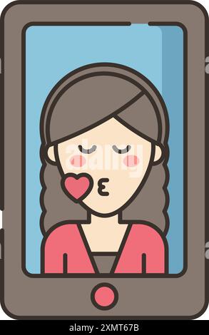 Digital Flirting Stock Vector