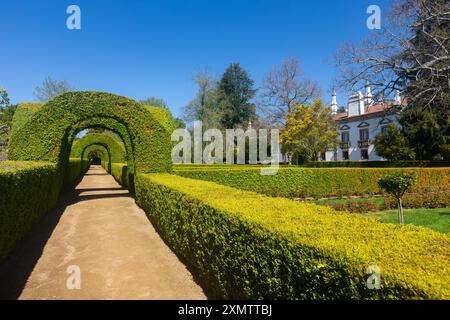 Gardens and Casa de Mateus estate in Vila Real Stock Photo