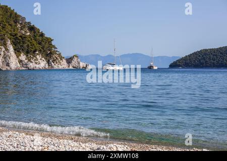 summer at sea on the Greek coast of Skopelos island Stock Photo