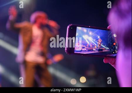 Yard Act play on the T'Other Stage at Tramlines 2024 Stock Photo