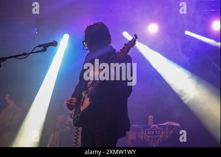 Yard Act play on the T'Other Stage at Tramlines 2024 Stock Photo