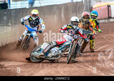 Freddie Lindgren in Blue leading Dan Bewley in White during the Peter ...