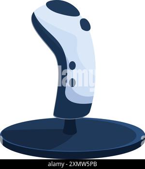 Modern gaming joystick is standing on a table, ready for action and exciting gameplay Stock Vector