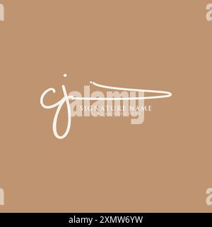 CJ Letter Signature Logo Template elegant design logo. Hand drawn ...