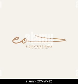EO Signature Logo Template Stock Vector