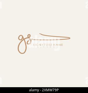 GS Signature Logo Template Stock Vector Image & Art - Alamy
