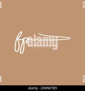 FP Signature Logo Template Stock Vector