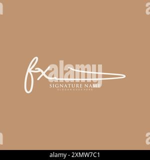 FX Signature Logo Template Stock Vector