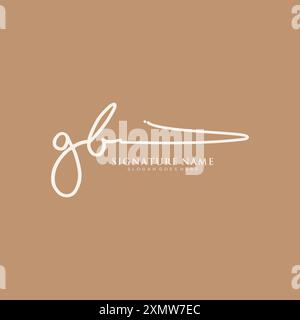 GB Signature Logo Template Stock Vector