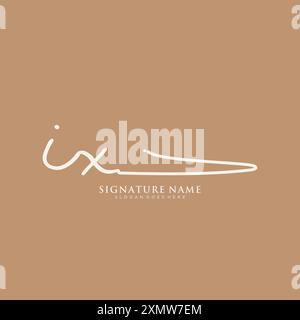 IX Signature Logo Template Stock Vector