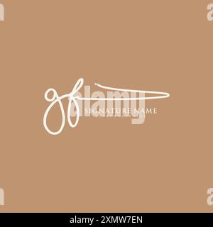 GF Signature Logo Template Stock Vector