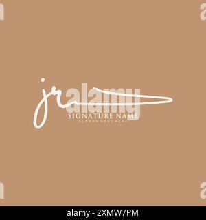 JR Signature Logo Template Stock Vector