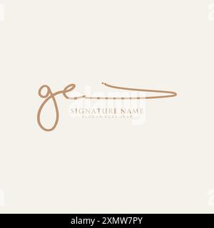 GE Signature Logo Template Stock Vector