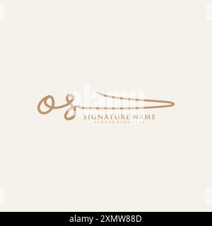 OS Signature Logo Template Stock Vector