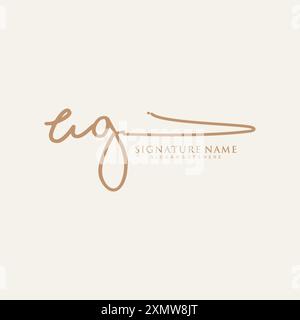 UG Signature Logo Template Stock Vector