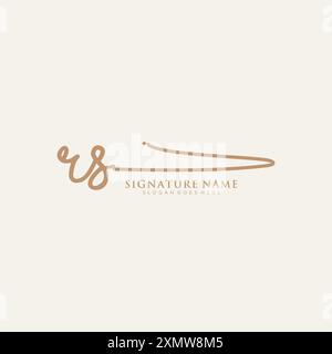 Initial RS Logo Template. Minimalist letter logo template design Stock ...