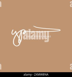 YP Signature Logo Template Stock Vector